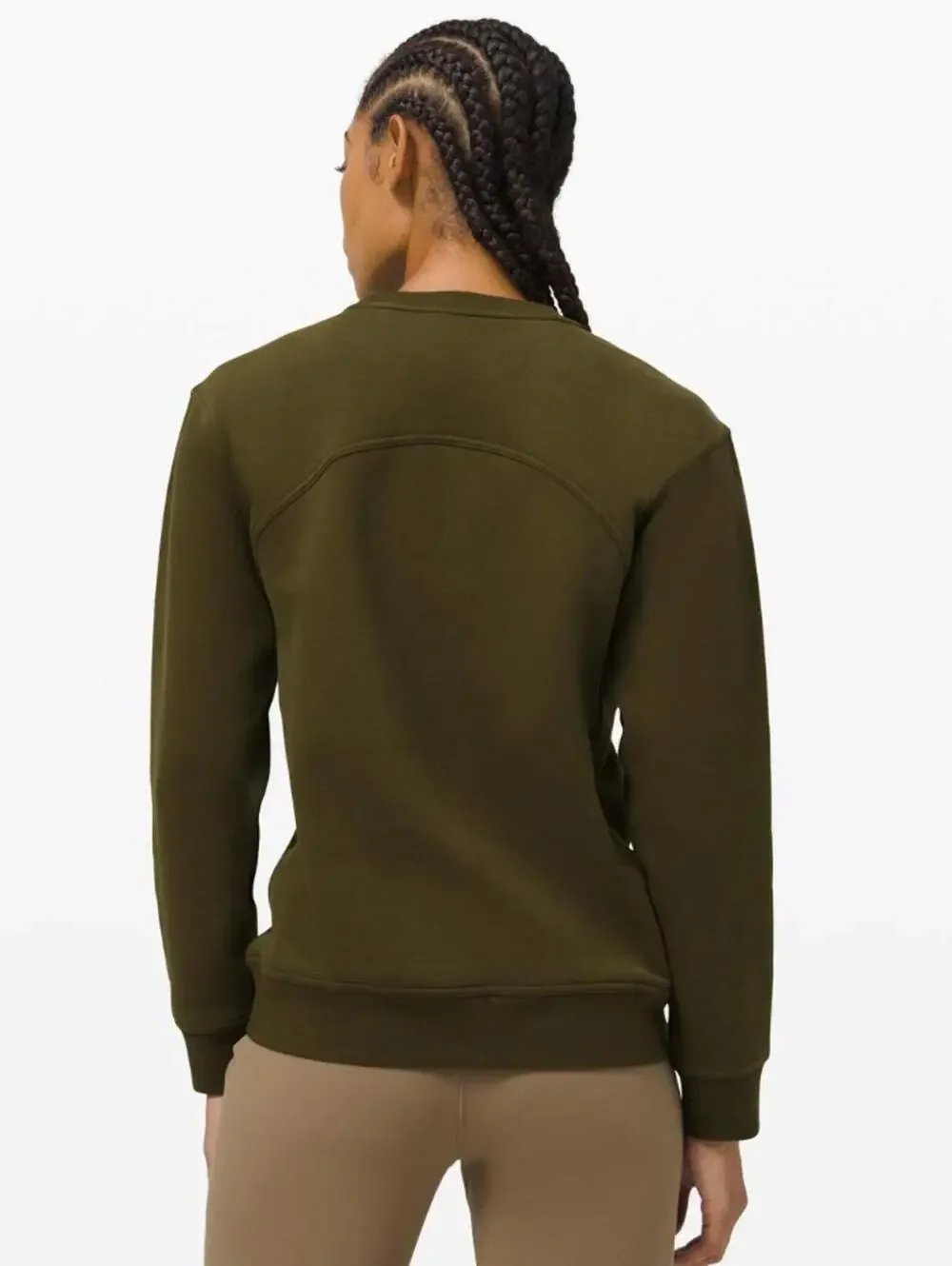 Lululemon Moss Green All Yours Crewneck Sweatshirt - Size - 10